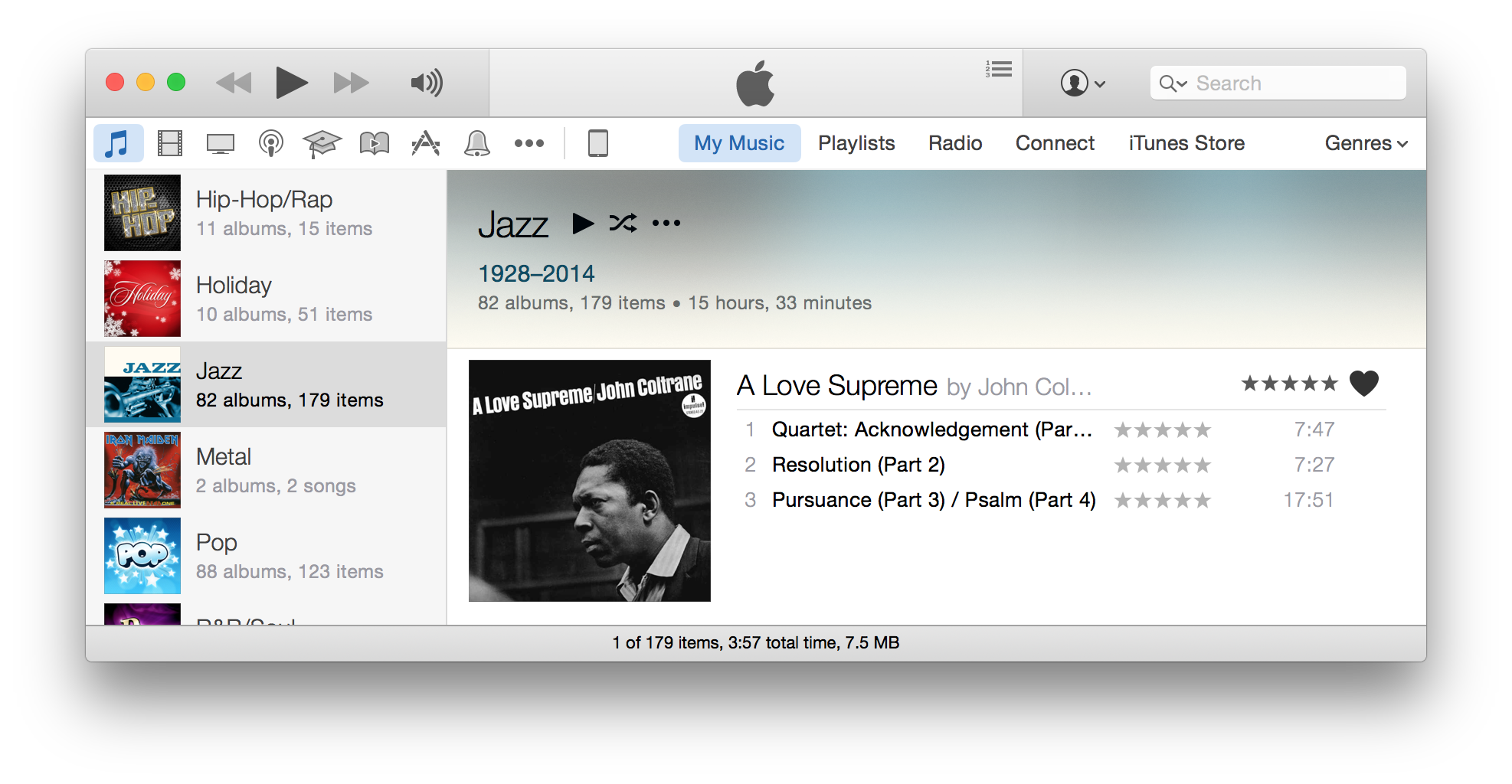 iTunes 12 Genre View